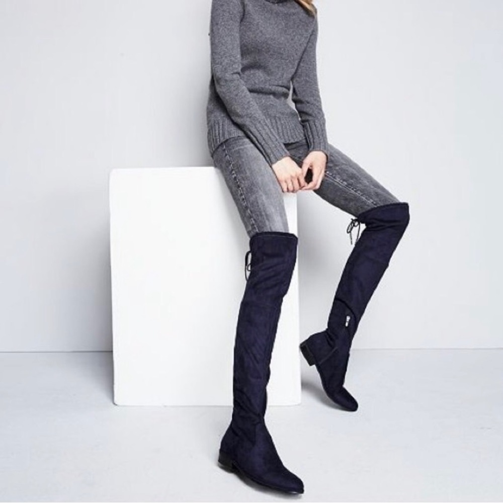 Marc Fisher Black Faux Suede Tall Boot